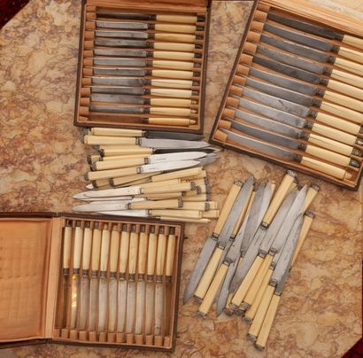 Knife suite consisting of eighteen table...