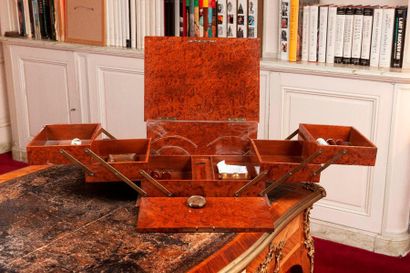 SORMANI

Coffret rectangulaire en loupe de...