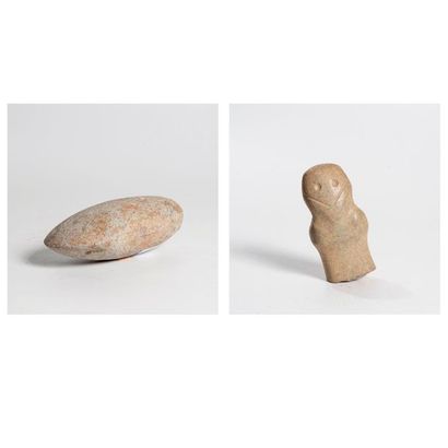 Lot composé d’une hache pétaloïde et d’un...