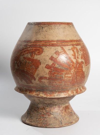 Vase sur piédouche à décor de dragon

Terre...