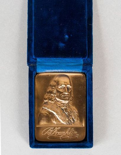 Bronze à l'éfigie de Benjamin Francklin