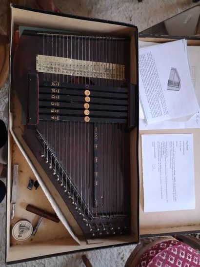 Zither-Harpe en bois