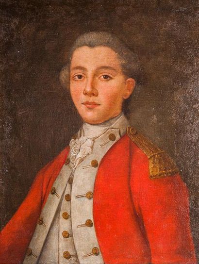 Portrait d'aristocrate en costume, huile...