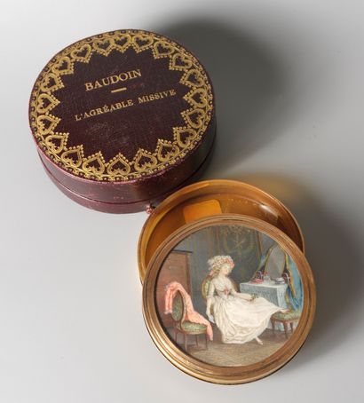 Attribué à Pierre-ANTOINE BAUDOIN (1723-1769)

L’agréable...