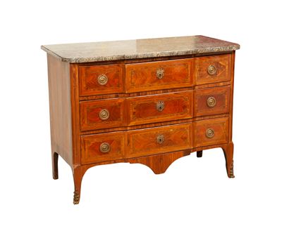 
Chest of drawers in violet wood with butterfly...