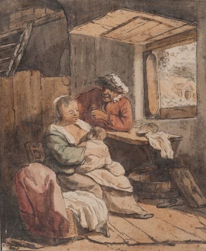 Ecole flamande vers 1800 

L’allaitement...