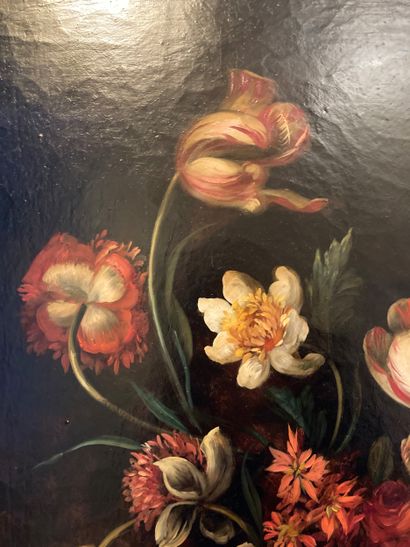 Dans le goût du XVIIIe siècle

Vase fleuri.

Huile...