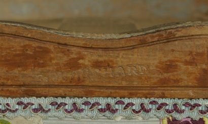 Paire de fauteuils à dossier plat en hêtre...