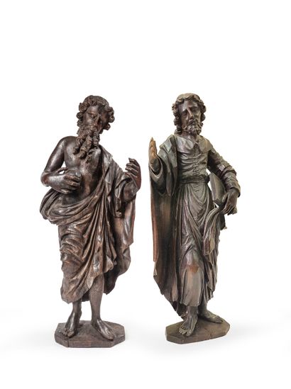 Saints Jérôme et Augustin 

Paire de statuettes...