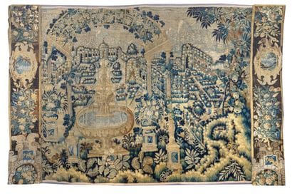 Grand fragment de tapisserie des ateliers...