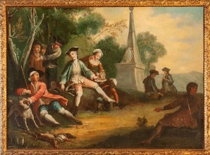 Ecole ESPAGNOLE

vers 1780

Déjeuner à l’Obélisque

Toile.

55...