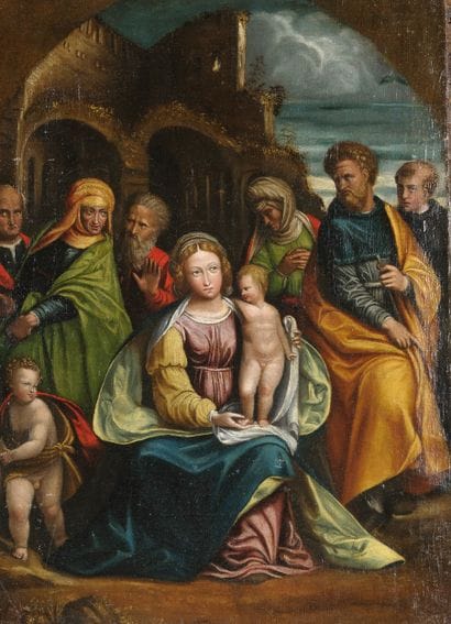 Ecole de FERRARE vers 1490

La Vierge et...