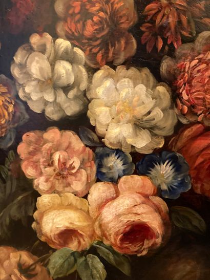 Dans le goût du XVIIIe siècle

Vase fleuri.

Huile...