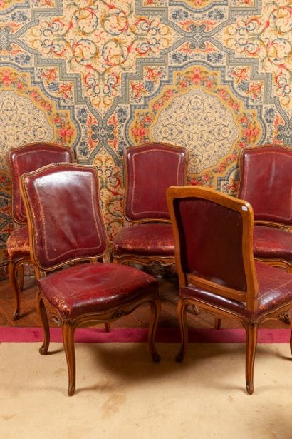 Suite de 14 chaises de salle à manger en...