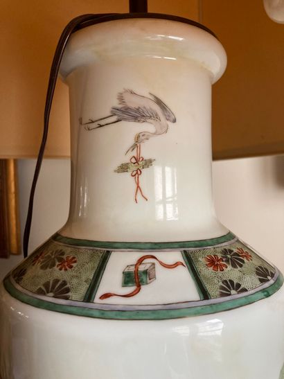 CHINA

Enameled porcelain vase in the green...