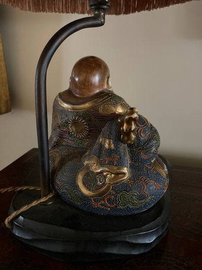 JAPAN

Satsuma earthenware poussah, mounted...