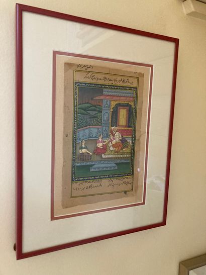 Three Indian miniatures

Gouache

21 x 13...