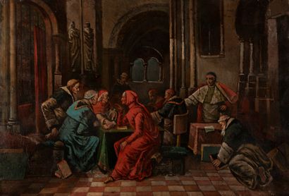 Modern school.

Meeting of clergymen.

Canvas.

61...