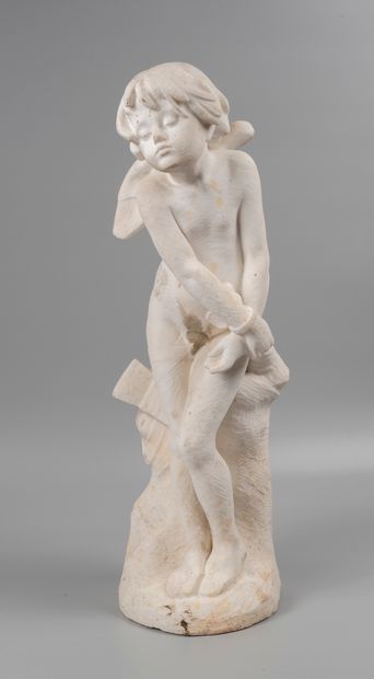 Love tied up.

Marble, direct carving.

19th...