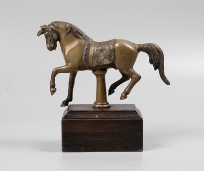 Sculpture of a horse.

Wooden base.

Bronze.

19th...