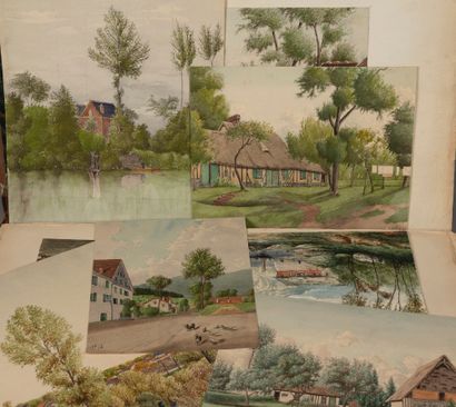 Late 19th - early 20th century

Set of watercolors...