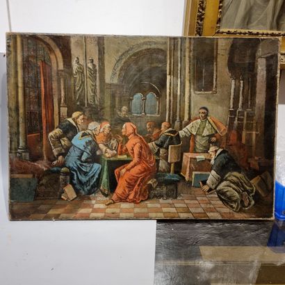 Modern school.

Meeting of clergymen.

Canvas.

61...
