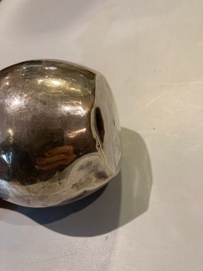 Flat-bottomed silver self-serving jug decorated...