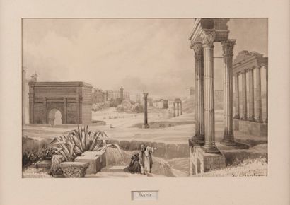 School of the 19th century.

View of Rome,...