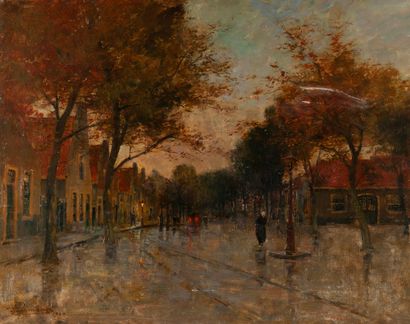 School of the beginning of the 20th century.

Street.

Canvas.

Bears...
