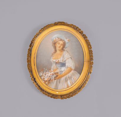 School XIXth century

Portrait of an elegant...