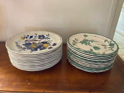 A set of earthenware plates