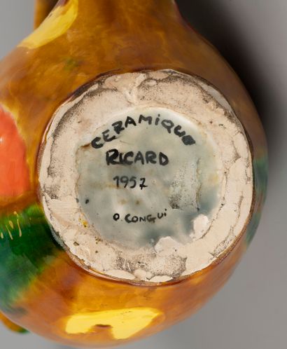 RICARD (O.Congui)

Large glazed earthenware...
