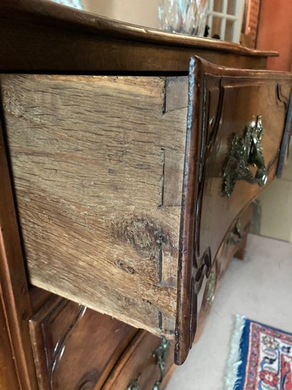 Parisian oak chest of drawers, opening with...
