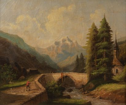 21001

Swiss School

Mountain landscapes

Oil...
