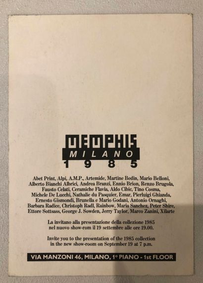 MEMPHIS MILANO 
Ensemble de deux cartons...