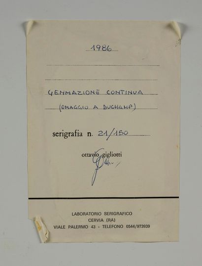 Ottavio GIGLIOTTI (XXème)
Gemmazione continua,...