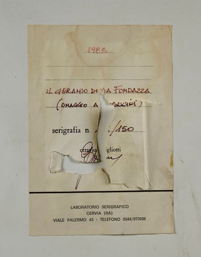 Ottavio GIGLIOTTI (XXème)
Il Geranio di via...