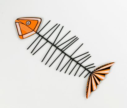 TRAVAIL ITALIEN
Poisson en fer laqué noir...