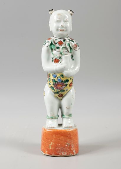 HO HO . Polychrome porcelain. End of XIXth...