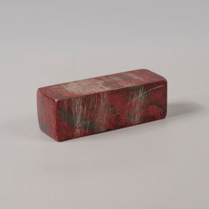 Virgin SEAL, rectangular veined red ston...