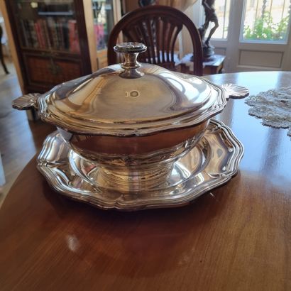 Silver plated metal handle