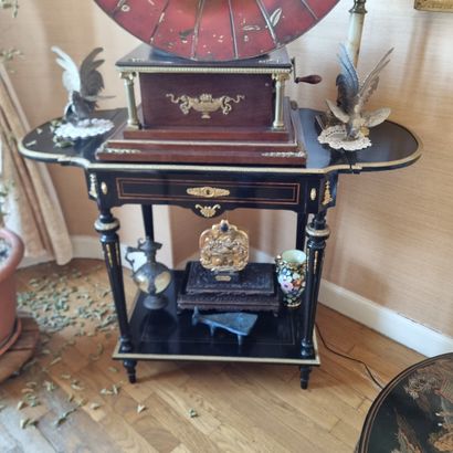 Table with shutters in blackened wood. 

Napoleon...