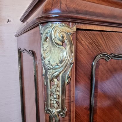 Wooden veneer showcase. 

Louis XVI styl...