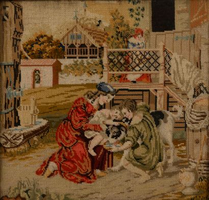 Pastoral scene

Tapestry in the point

Eighteenth...