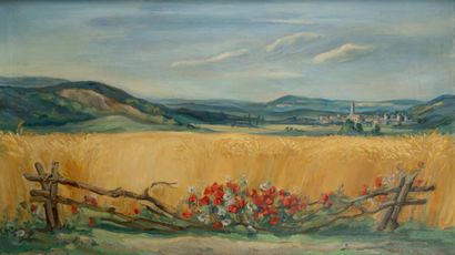 Ecole Russe

Vue champêtre

Huile sur toile,...