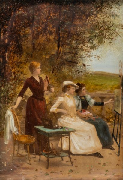 Dans le goût de l'école italienne vers 1900

Les...