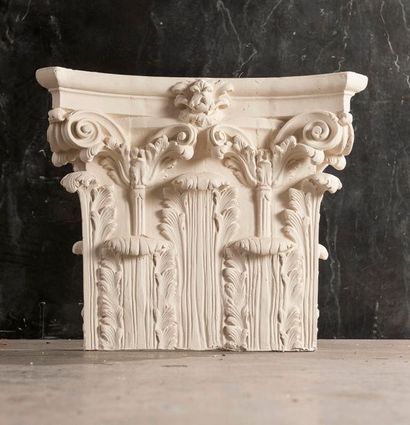 Important lot of Corinthian capitals in stucco

Provenance:...