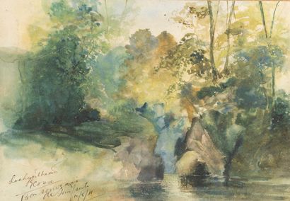 Un lot d'aquarelles, paysages et divers,...