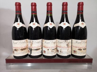 5 bouteilles CHAMBERTIN Grand cru Clos de...