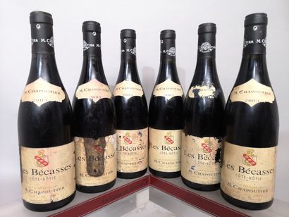 6 bouteilles M. CHAPOUTIER CÔTE RÔTIE Les...